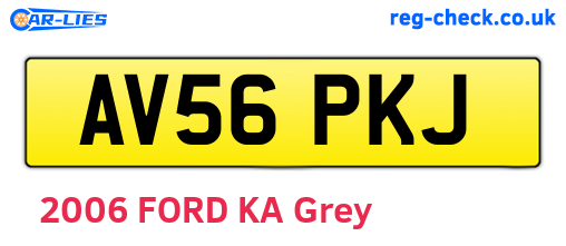 AV56PKJ are the vehicle registration plates.