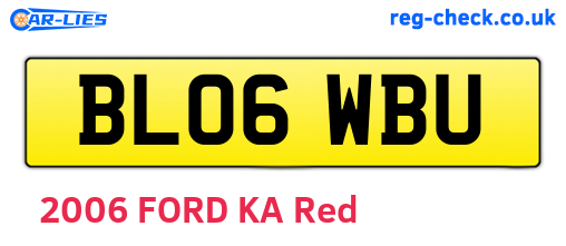 BL06WBU are the vehicle registration plates.
