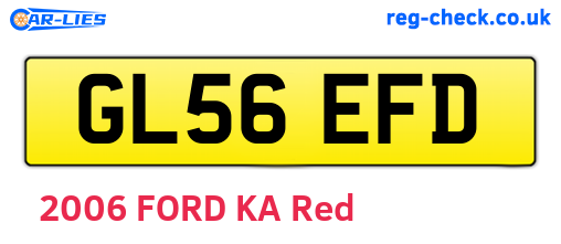 GL56EFD are the vehicle registration plates.