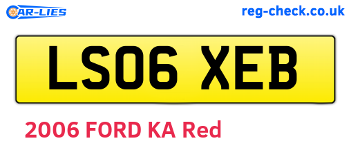 LS06XEB are the vehicle registration plates.