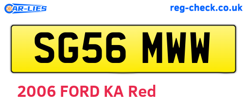 SG56MWW are the vehicle registration plates.