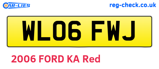 WL06FWJ are the vehicle registration plates.