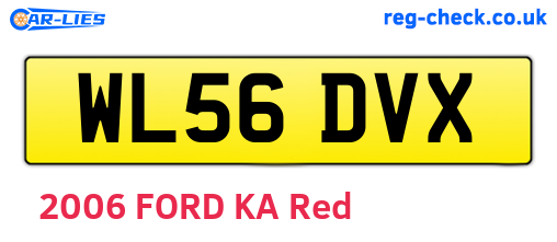 WL56DVX are the vehicle registration plates.