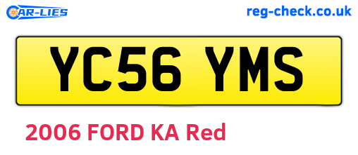 YC56YMS are the vehicle registration plates.
