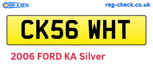 CK56WHT are the vehicle registration plates.