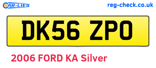 DK56ZPO are the vehicle registration plates.