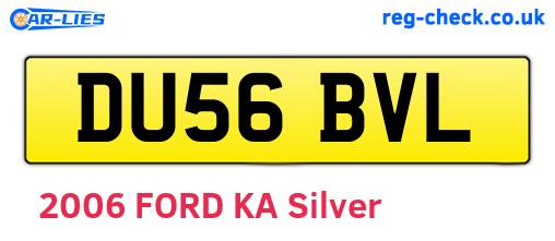DU56BVL are the vehicle registration plates.