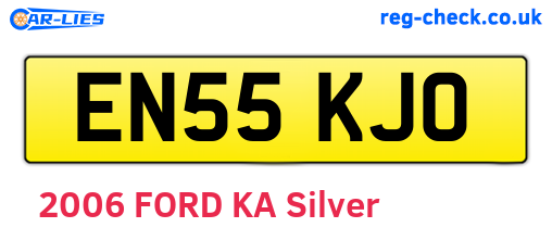 EN55KJO are the vehicle registration plates.
