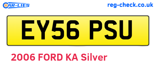 EY56PSU are the vehicle registration plates.