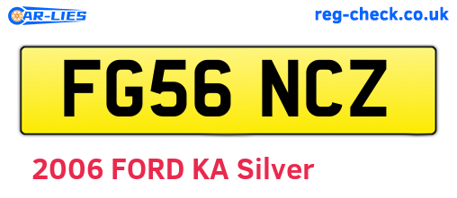 FG56NCZ are the vehicle registration plates.