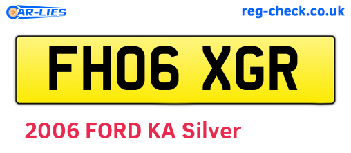 FH06XGR are the vehicle registration plates.