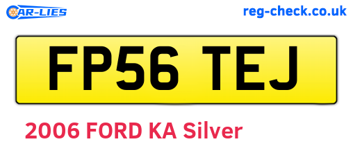 FP56TEJ are the vehicle registration plates.