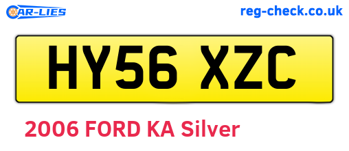 HY56XZC are the vehicle registration plates.