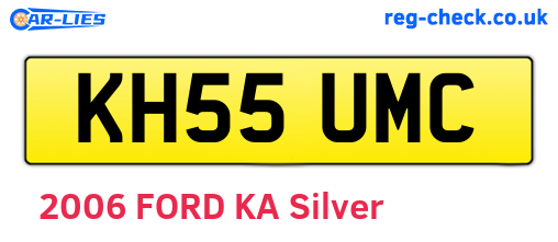KH55UMC are the vehicle registration plates.