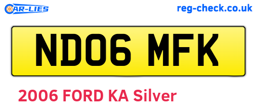 ND06MFK are the vehicle registration plates.