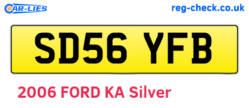 SD56YFB are the vehicle registration plates.
