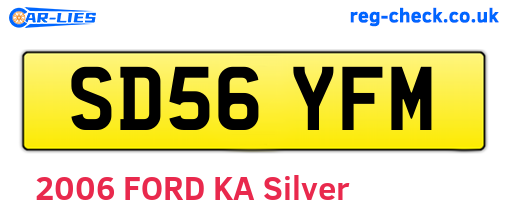 SD56YFM are the vehicle registration plates.