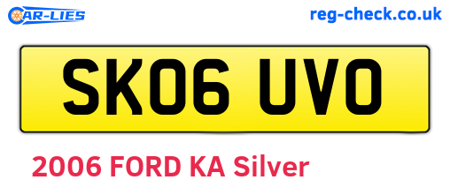 SK06UVO are the vehicle registration plates.