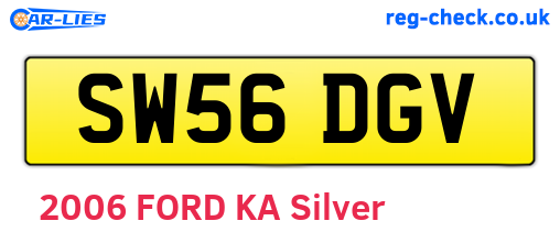 SW56DGV are the vehicle registration plates.
