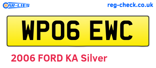 WP06EWC are the vehicle registration plates.