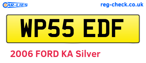 WP55EDF are the vehicle registration plates.