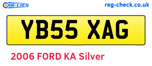 YB55XAG are the vehicle registration plates.