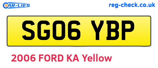 SG06YBP are the vehicle registration plates.