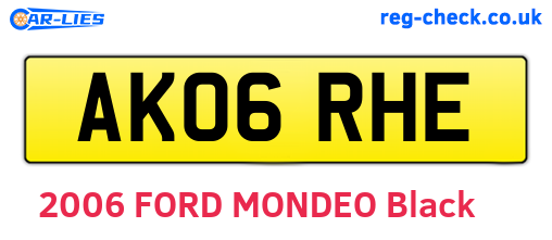 AK06RHE are the vehicle registration plates.