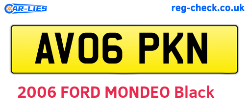 AV06PKN are the vehicle registration plates.