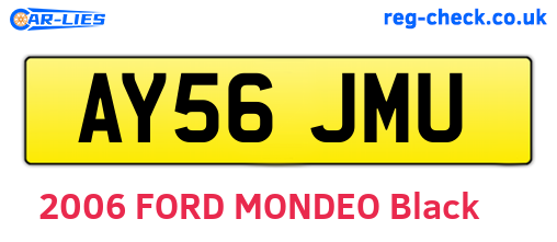 AY56JMU are the vehicle registration plates.