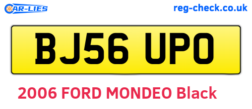 BJ56UPO are the vehicle registration plates.