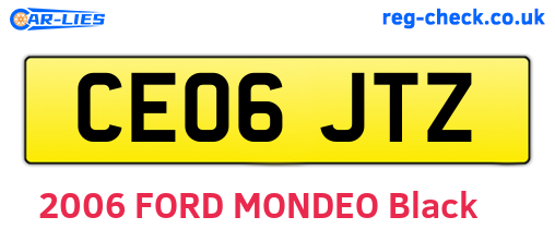 CE06JTZ are the vehicle registration plates.