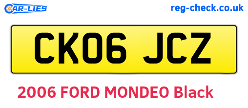 CK06JCZ are the vehicle registration plates.