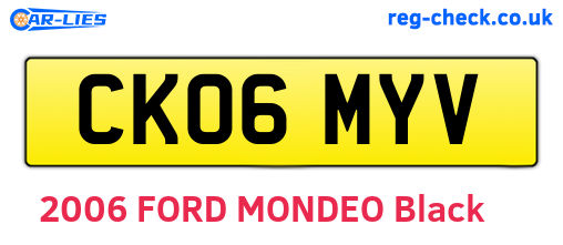 CK06MYV are the vehicle registration plates.
