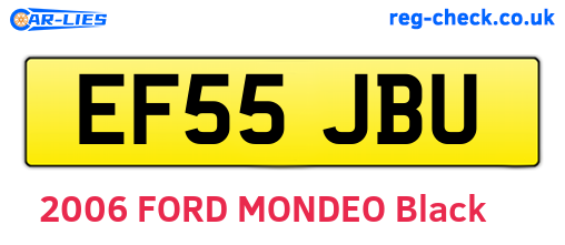 EF55JBU are the vehicle registration plates.