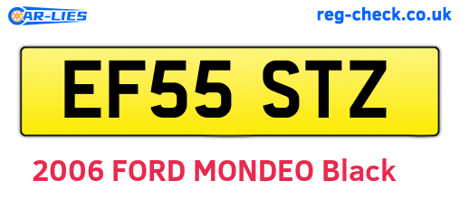 EF55STZ are the vehicle registration plates.