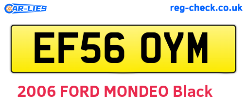 EF56OYM are the vehicle registration plates.