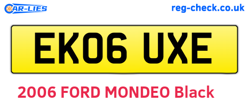 EK06UXE are the vehicle registration plates.