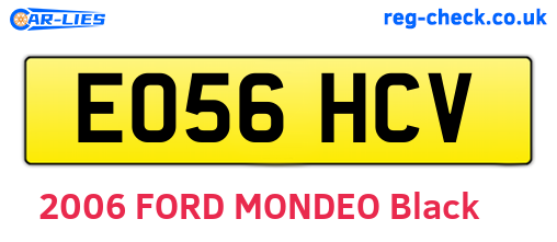 EO56HCV are the vehicle registration plates.