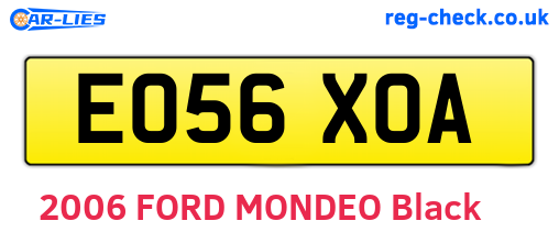 EO56XOA are the vehicle registration plates.