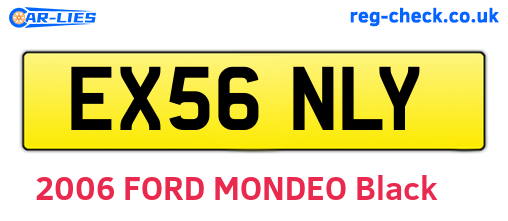 EX56NLY are the vehicle registration plates.
