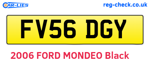 FV56DGY are the vehicle registration plates.