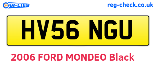 HV56NGU are the vehicle registration plates.