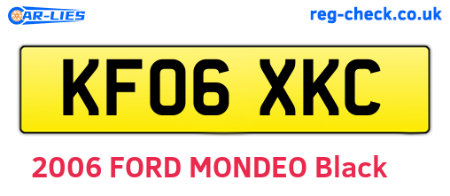 KF06XKC are the vehicle registration plates.