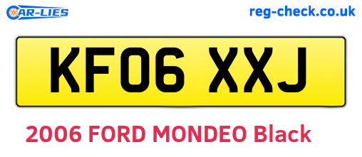 KF06XXJ are the vehicle registration plates.