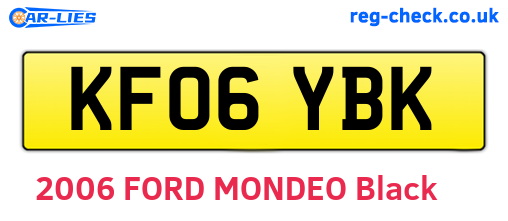 KF06YBK are the vehicle registration plates.