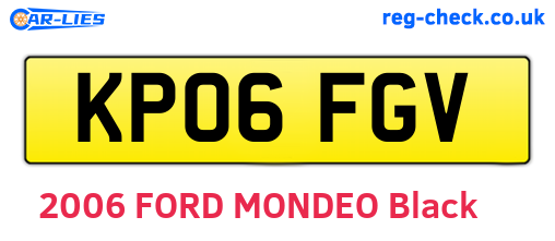 KP06FGV are the vehicle registration plates.