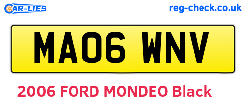 MA06WNV are the vehicle registration plates.
