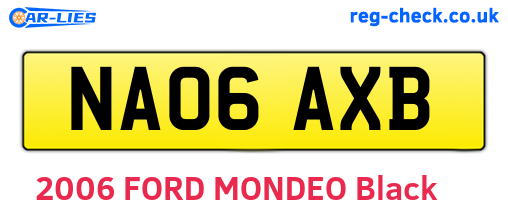 NA06AXB are the vehicle registration plates.