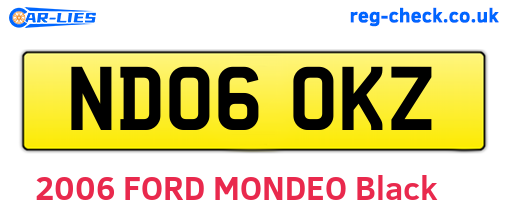 ND06OKZ are the vehicle registration plates.